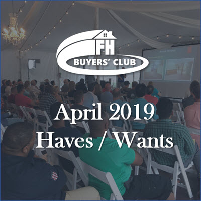 Haves & Wants April 2019