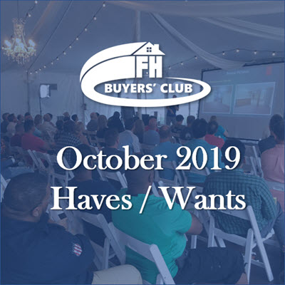 Haves & Wants October 2019