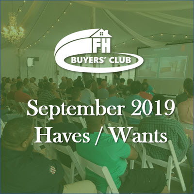 Haves & Wants September 2019