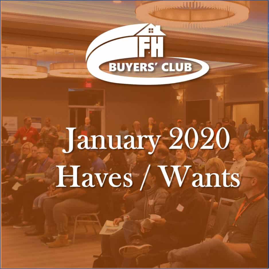 Haves and Wants January 2020
