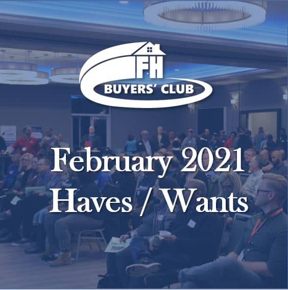 Haves and Wants February 2021