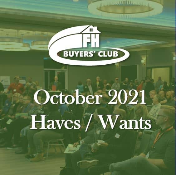 October 2021 Haves and Wants