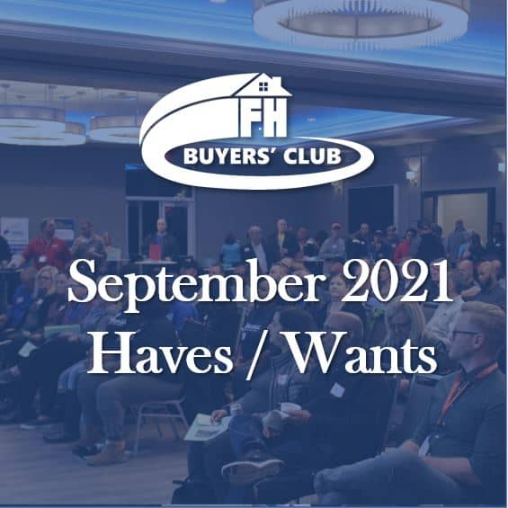 September 2021 Haves and Wants